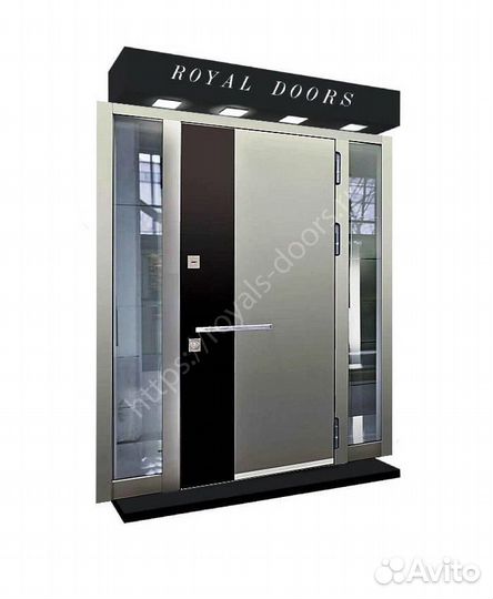 Металлическая дверь в стиле Хай-Тек