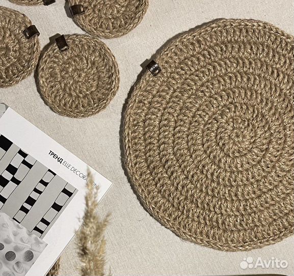 Салфетки из джута d31 см