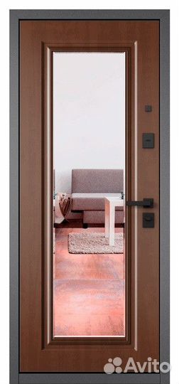 Входные металлические двери с зеркалом