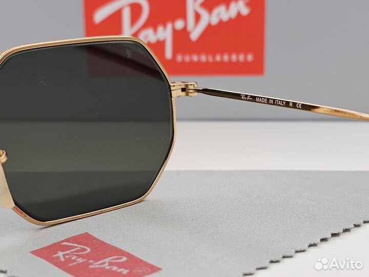 Очки Ray Ban Octagonal 3556 Golden Mirror