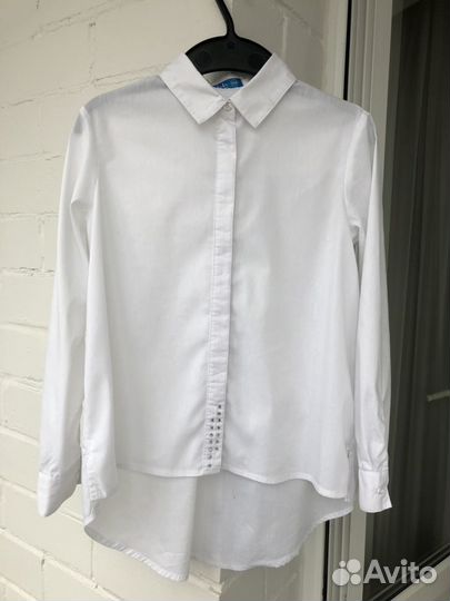 Рубашка школьная Button Blue