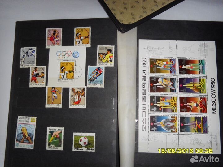 Марки с альбомом