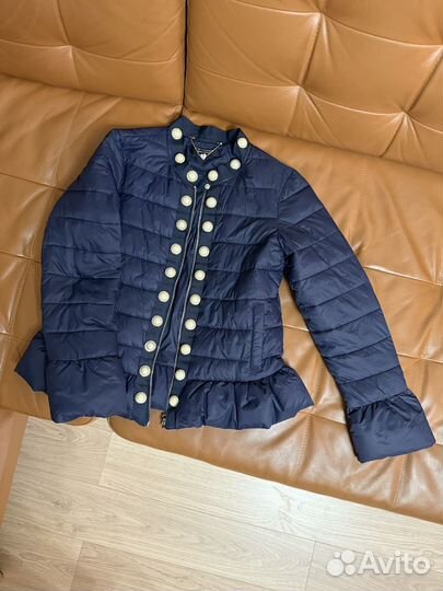 Twinset куртка-пуховик с жемчужинами