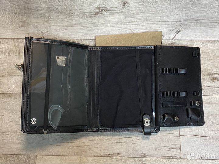 Сумка офицерская кожаная чёрная