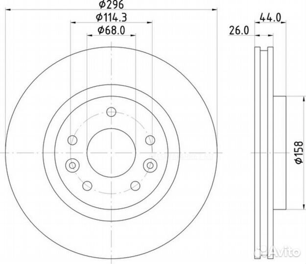 Nisshinbo ND2049K Диск тормозной перед