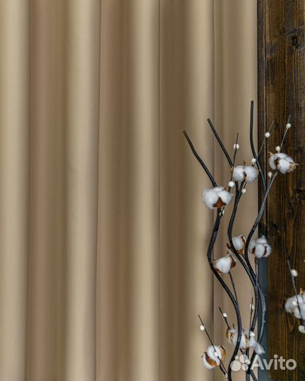 Шторы блэкаут Амадео Песочный