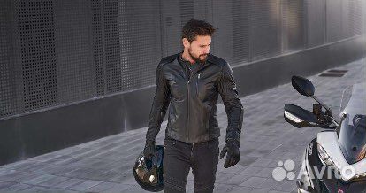 Мотокуртка кожаная Shima Hunter+2.0 черн/коричн