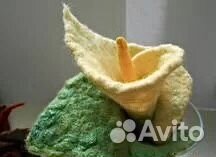 Броши-цветы ручная работа,натуральная шерсть