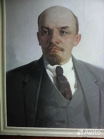 Портрет ленина на холсте