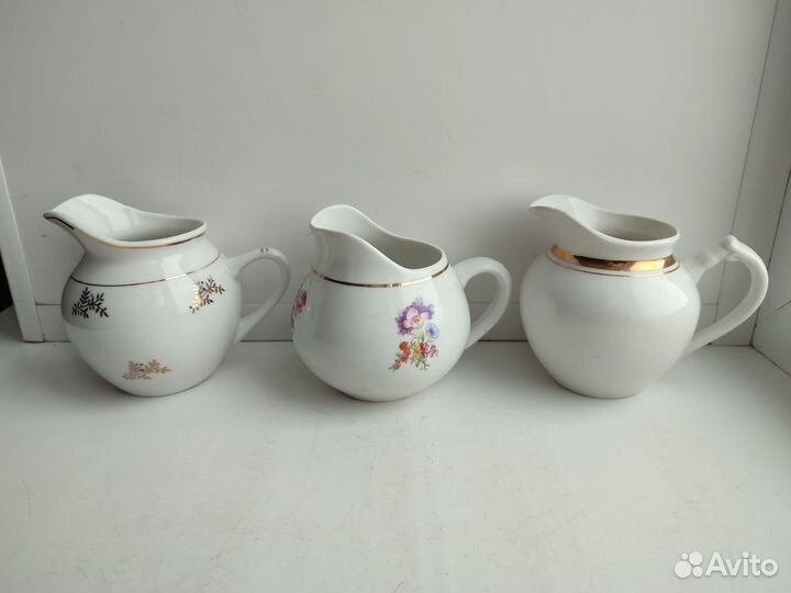 Молочники, сливочники фарфоровые СССР