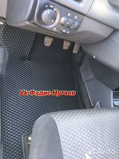 Эва коврики на Лада Приора с бортами