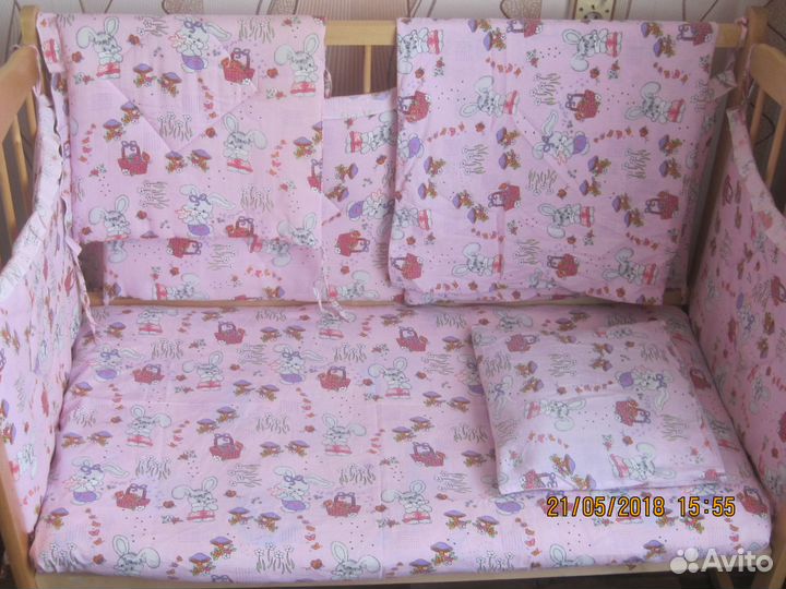 Комплект бортики + постельное