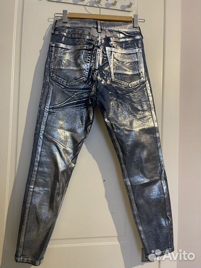 Джинсы женские металлик