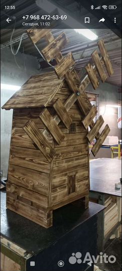 Декоративная мельница для сада