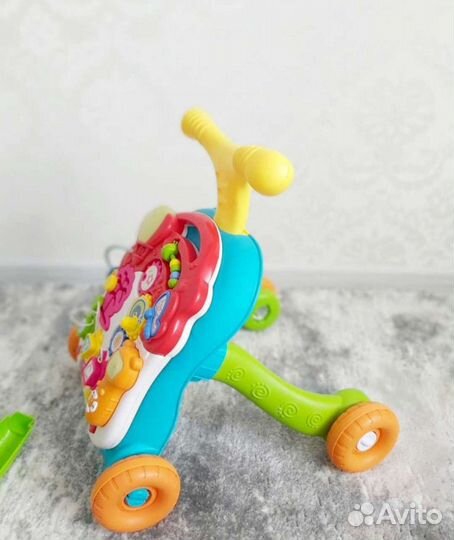 Ходунки каталка детские 3 в 1 Жирафики