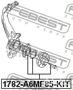 Febest 1782-A6MF85-KIT Ступица с подшипником audi