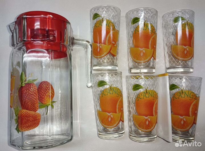 Кувшин и 6 стаканов - подарочный набор