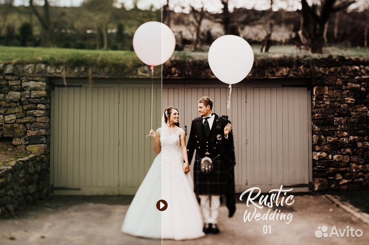 Rustic Wedding, набор свадебных Lightroom пресетов