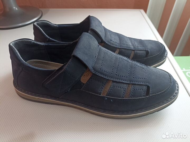 Кожаные туфли на мальчика 38