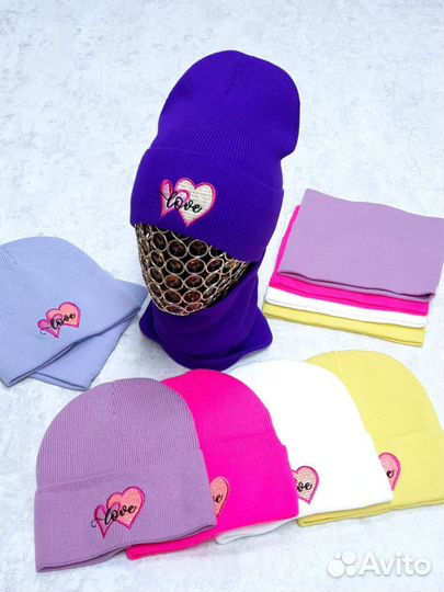 Шапка и снуд на девочку