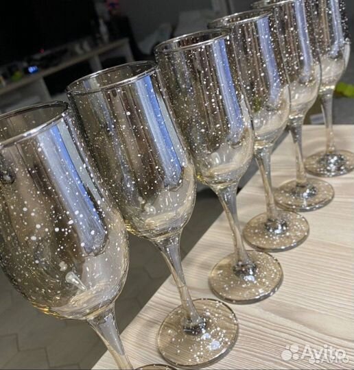 Бокалы под коньяк, шампанское Набор 6 штук Новый