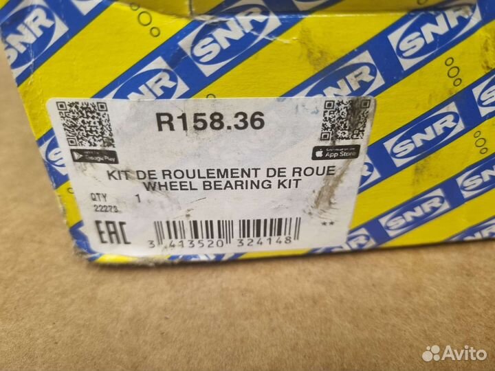 Подшипник Ступицы Передний Snr R158.36 NTN-SNR