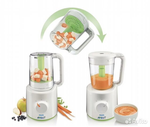 Пароварка блендер philips avent 2 в 1