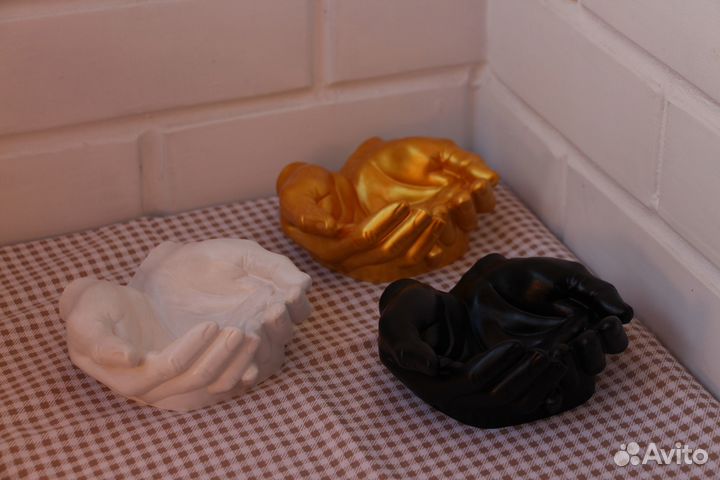 Органайзер/кашпо Руки Давида из гипса