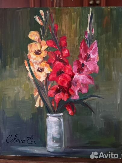 Картина маслом на холсте цветы