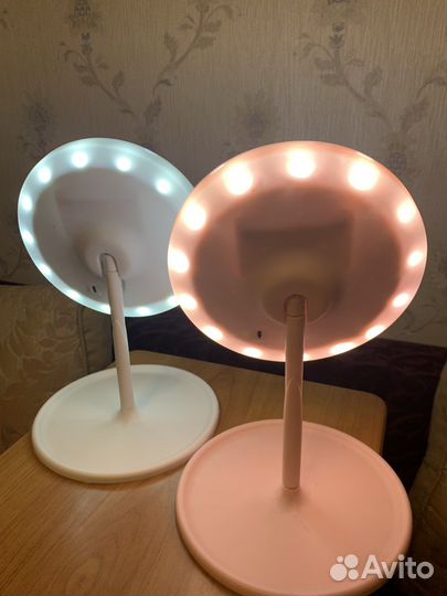 Зеркало с подсветкой настольное