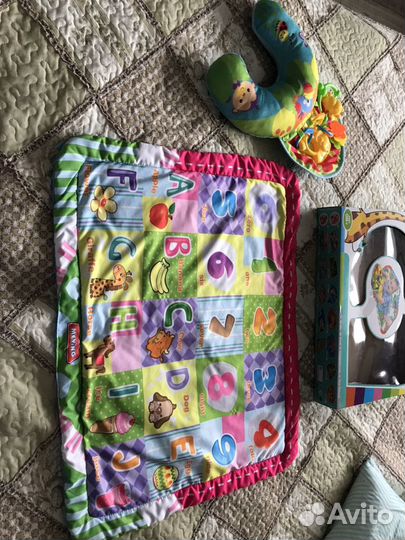 Коврик развивающий с подушкой и игрушками в идеаль