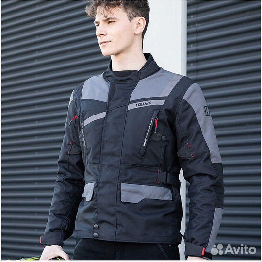 Motorcycle мотокуртка In Hevik Touring stelvio light Black Gray Fabric