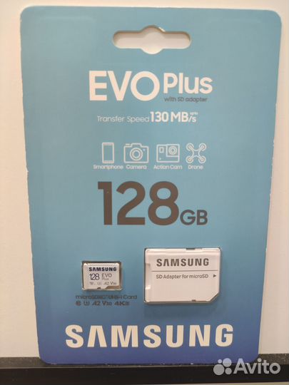 Карта памяти microsdxc Samsung 128Gb Class10 UHS-I