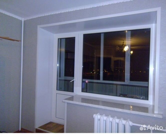 Пластиковая дверь и окно 1900х2000