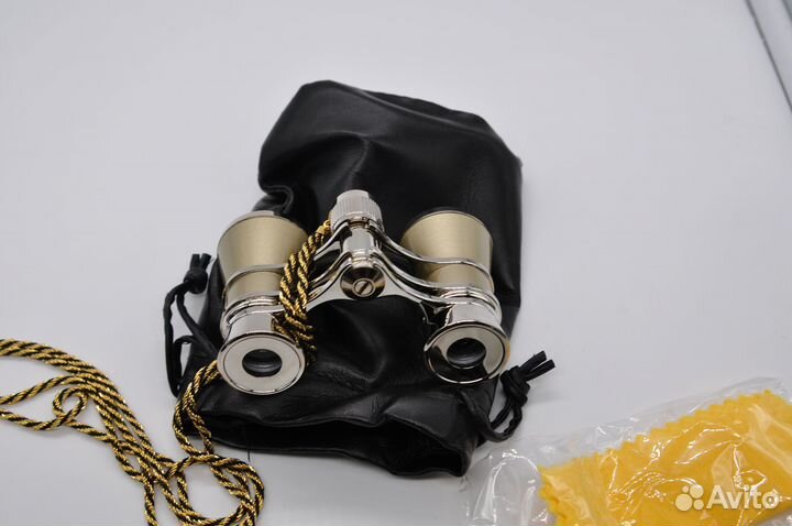 Театральный бинокль 3*25 новый, кожаный чехол