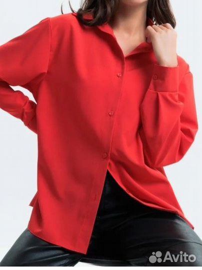 Красная рубашка женская