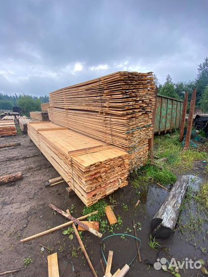 Доска 25х100 3-4 Сорт (Опалубка, Обрешетка)