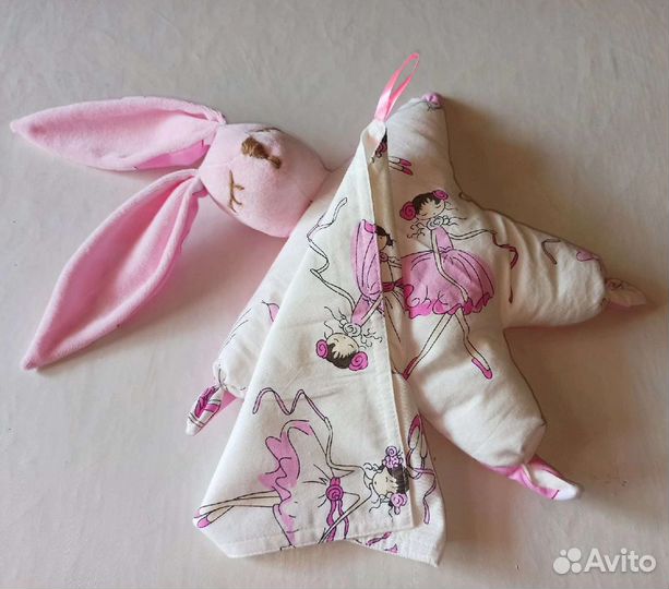 Комфортер сплюшка зайка новорождённым игрушка