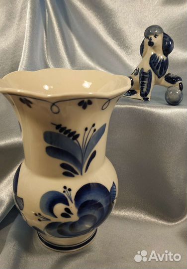 Масленка, ваза Гжель