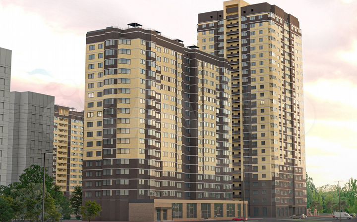 1-к. квартира, 49,1 м², 16/19 эт.