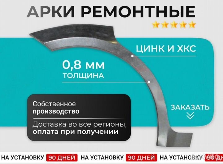 Ремонтная Арка левая для Daewoo Nexia