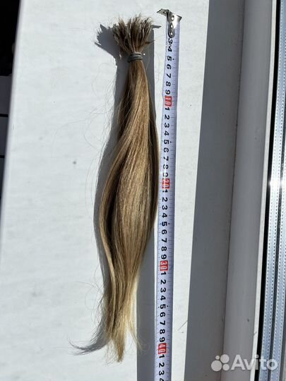 Волосы для наращивания 40 см блонд