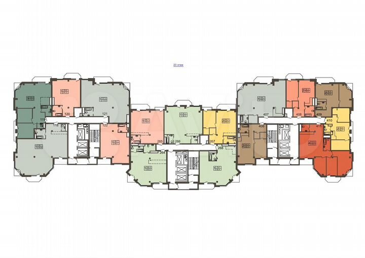 Квартира-студия, 109,6 м², 23/25 эт.