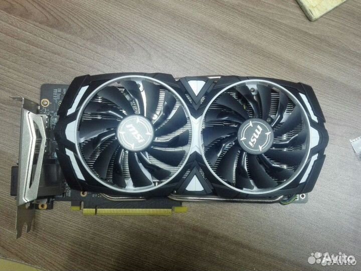 Видеокарта MSI GeForce GTX 1060 armor OC 6gb