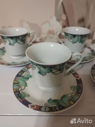 Набор бокалов 4шт и икорница