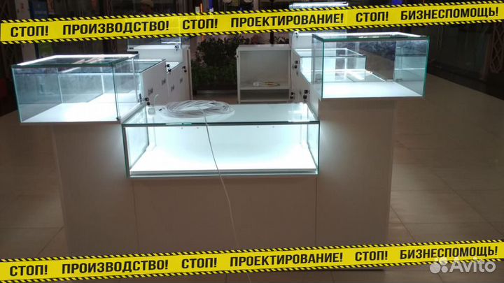 Квадратный торговый островок 3 бижутерия/парфюм/ко