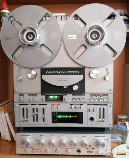 Катушечный магнитофон олимп 004