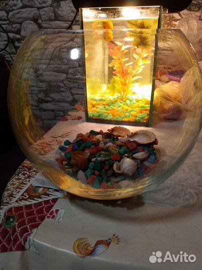 Аквариум 5л с камушками