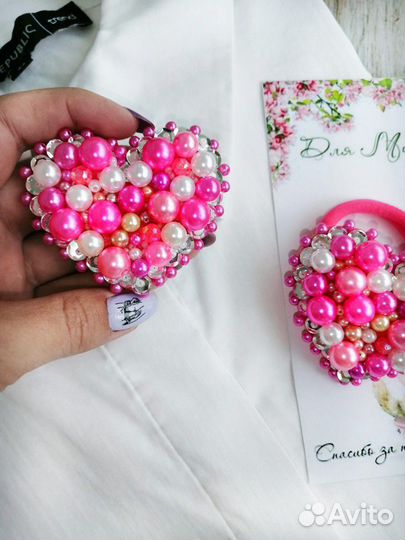 Резиночки, расшитые бусинами