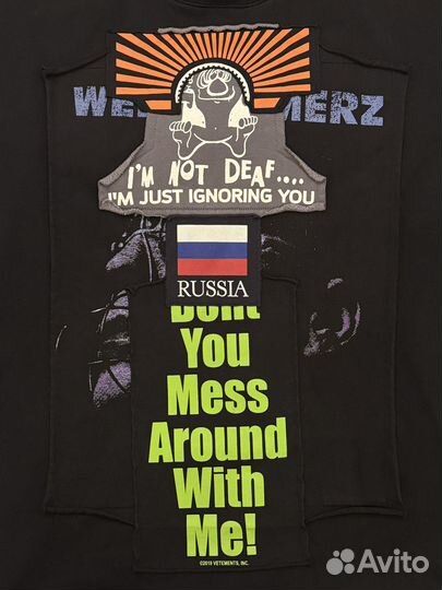 Vetements russian patch fw18 long sleeve